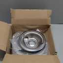 4 Pack (2) 6" & (2) 8" Electric Stove Burner Covers, Drip Chrome Pan Set Replacement for GE/Hotpoint WB31T10010 and WB31T10011