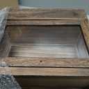 Cologne Organizer for Men,Perfume Stand Holder,Cologne Shelf, Solid Wood Cologne Stand with Drawer Storage and Clear Window,Organizador de Perfumes,Perfume Stand Organizer,Brown