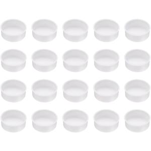 uxcell 20pcs Plastic Hole Cover Plug for 35mm(1 3/8") Concealed Hinge Cup and Screw Hinge Hole Plugs Covers for Kitchen Cabinet Furniture, White