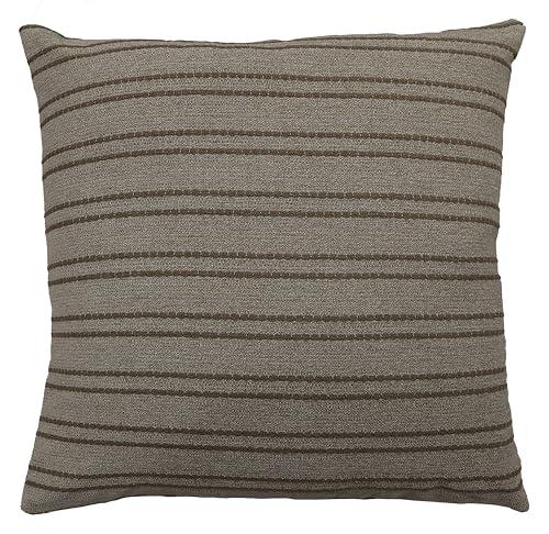 Riverbrook Home Zippered Pillow Cover, Ava Taupe - Brown, 20 x 20-Inch