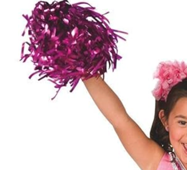 Pom-Poms Cheerleader for Girls, Girls Cheerleading, Girl Cheerleader, Kids Cheerleading Pom-Poms Accessory (Small)