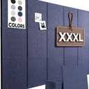WALLHERO Office Cork Board, 59"x36" | 15 Pack | Felt Tiles for Wall, Tac Board, Large Felt Board, Wall Protector for Dart Board, (Blue Slats)