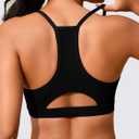 Aoysky Womens Buttery Soft Racerback Sports Bra Padded Strappy Workout Running Yoga Gym Crop Tops with Built in Bras, X-Large 