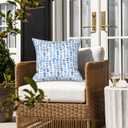 LVTXIII 2 Pack Outdoor Pillow Covers ONLY 18x18 Inch, Water-Repellent Square Decorative Cushion Covers for Patio Furniture, Garden, Sofa, A Pebble Blue