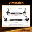 maXpeedingrods Universal Adjustable Sway Bar End Links 180mm-230mm|M10 stud w/12 mm spacer washer