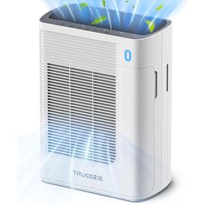 Air Purifier for Home Large Room Bedroom Up to 1937 Ft in 1 Hr With Double-sided Air Inlet, Air Quality and Light Sensors, HEPA Sleep Mode for Allergies, Dust, Smoke, Pet Hair, White