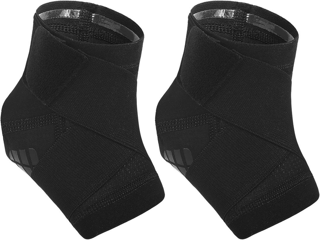 Shyyween 2 Pcs Waterproof Ankle Brace Breathable Nylon Ankle Wrap Foot Support Compression Black Sprained Ankle Sleeve for Men Women Sports Swimming Running