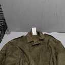 Womens Faux Suede Bomber Jacket Casual Lapel Pilot Cropped Coat Oversized Motorcycle Jackets 2025 Outerwear (Small, Green)