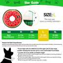 Upgraded Inflatable Dog Cone Collar with Transparent Anti-Licking Shield, Adjustable Elizabethan Collar for Large Dogs, 2-in-1 Design with Detachable Shield and Soft Padding (L, Watermelon)