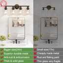 4-Light Bathroom Light Fixtures, Brown and Gold Modern Vanity Lights Over Mirror with Clear Glass Shade, Bathroom Wall Lamp for Mirror Kitchen Living Room Hallway Cabinet Porch Bedroom Reading room