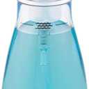 iDesign Foaming Soap Dispenser for Kitchen, Bathroom, Sink, Vanity, 3" x 3" x 7.5", Clear and Brushed Nickel