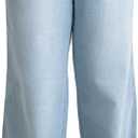 FairBeauty Women's Straight Leg High Waist Baggy Denim Jeans Loose Boyfriend Casual Stretchy Jeans (Large, C-light Blue)