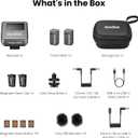 GODOX Magic XT1 Wireless Microphone for Camera/Android/iPhone, 48kHz/24-bit Noise Cancellation HD Wireless Lavalier Mic with Charging Case,16 Hour Working time, 656ft Range, Touchscreen Microphone