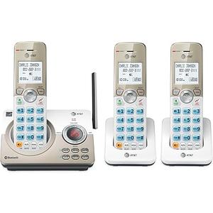 AT&T DL72319 DECT 6.0 3Handset Cordless Phone for Home with Connect to Cell, Call Blocking, 1.8" Backlit Screen, Big Buttons, intercom, and Unsurpassed Range