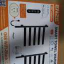 Rotating Towel Warmer Rack Black-VOKIM Wall Mounted Electric Towel Warmer