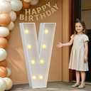 imprsv 3FT Marquee Letters, Mosaic Light Up Letters for Birthday Baby Shower Wedding Engagement Party Backdrop Decor, Large Marquee V for Party Decorations
