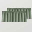 Mrs.Naturall Sage Green Bathroom Curtains Window Valance Room Darkening Blackout Valances for Kitchen Living Room Bedroom 52 x 18 Inch Length Light Green