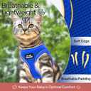 TwoEar Cat Harness Escape Proof, Soft Dog Vest Harness Adjustable, Breathable Mesh Step-in Puppy Walking Jacket Reflective Easy Control for Extral Small Pets for Outdoor Walking(XXXS, Blue)