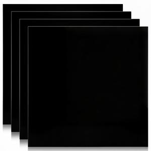 Tlence 4 Pack 12 x 12 x 1/32 (0.03") Inch Anodized Aluminum Sheets, Black 5052 Aluminum Alloy Blanks, 0.8MM Corrosion Resistant Metal Engraving Plate for DIY Crafting, Sign Making, Home Decor