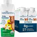 KATE FARMS Organic Kids Nutrition Vanilla Shake, 8g Protein, 27 Vitamins and Minerals, Meal Replacement, Gluten Free, Non-GMO, 8.45 oz (6 Pack)