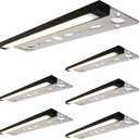 LUMENGY 13-inch 4w Super Slim LED Hardscape Light, 3 Mounting Plates for Paver Steps, Walls, Decks and Ceiling, 2700K, No Visiable Screws, Aluminum Black, Easy Installation, 50K Lifespan (6-Pack) (2700K - Warm White)