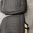 FREESOO Tacoma 2016-2023 Seat Covers Custom Fit for Toyota Tacoma Double Crew Cab Faux Leather Full Set Pickup Truck Seat Covers (Full Set, Black)