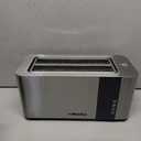 Mueller UltraToast Full Stainless Steel Toaster 4 Slice, Long Extra-Wide Slots for Bagels and Waffles, 6 Browning Levels, LED Display, Cancel/Defrost/Reheat Functions & Removable Tray, Kitchen Gadgets