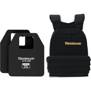 15lb/21lb Weighted Vest for Men and Women with Weight Vest Plates, Weight Vest for Strength and Endurance Training, Workouts, Running, Walking (8.75LB Plate, Black)