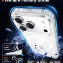 FNTCASE for iPhone 17 Pro-Max Case: Magnetic Transparent Phone Cases with Screen Protector Slim Military Grade Drop Protection Rugged Shockproof Protective Cell Phone Cover (A-Clear)