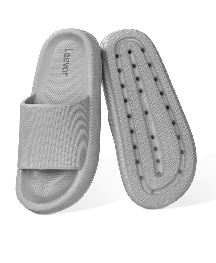 Leevar Cloud Slides for Women and Men - Soft, Comfy, Relax Cloud Slippers, Thick Sole, Non-slip Slides for Men, Easy to Clean, Shower, Swimming, Beach, Indoor and Outdoor Slides for Men 38