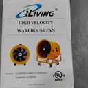 iLiving Utility High Velocity Blower, Fume Extractor, Portable Exhaust and Ventilator Fan (Utility 16")