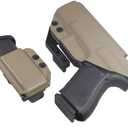 FDO Industries IWB Kydex Holster Compatible with Glock 19 23 32 w/IWB Mag Carrier -The Paladin Series -Made in USA- GEN 5 Compatible, Standard