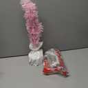 Mini Pink Christmas Tree, Small Christmas Tree with Music Tabletop Artificial Prelit Xmas Tree Christmas Decorations Indoor Outdoor for Home Decor Party Gifts