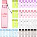 OMISTAR 36 PCS Water Bottles Bulk, 17 oz Colorful Plastic Water Bottles, Reusable Leak Proof Portable Water Bottle With Handle Strap for School Classroom Travel Camping Cycling Fitness (6 Colors)