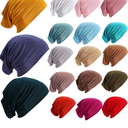 JenPen 18 Pcs Hijab Undercap Scarf Headwear Unisex Dreadlock Hat Turbans Women Stretch Under Caps Solid Color Hijab Cap