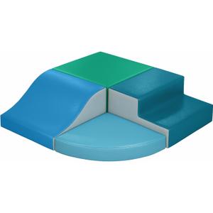 4-Pieces Climbing Toys for Toddlers: PU Leather - Soft Play Climbing for Toddlers - Foam Climbing Blocks for Crawling and Sliding Indoor Playground for Kids