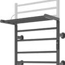 Foldable Heated Towel Rack, Dual-Zone Electric Towel Warmer Rack with Timer, GFCI Plug-in or Hardwired, Wall-Mounted, Drill-Free Installation, Twilight Grey, CA3-700X550-Standard-TG
