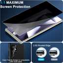[3+2 Pack] Galaxy S24 Ultra Privacy Screen Protector, 9H Tempered Glass, Ultrasonic Fingerprint Support, 3D Curved, HD Clear Anti-Spy Film for Samsung S24 Ultra 5G Glass Screen Protector