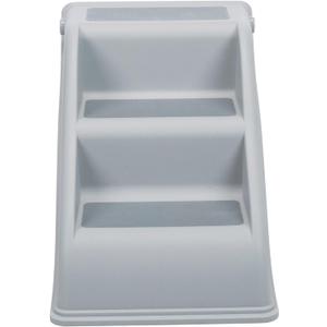 TRIXIE 3 Step Pet Stairs, Lightweight and Collapsible, Easy to Store, Non-Slip Treads, Gray (21.25x13.25x15.25)