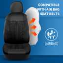 HChengkikz Car Seat Covers Premium Cloth, Washable Seat Covers, Car Seat Covers Front Seats, Elastic Fabric Airbag Compatible Automotive Comfort for Most Cars, Trucks, SUVs (Two Front, Black)