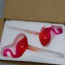 Self-Watering Glass Globes 2PCS Flamingo Gradient Hot Pink 10" Long Hand Blown Bulbs Pot Plant Waterer Home Indoor Outdoor Garden Patio Hanging Flower Spike Decorative Automatic Irrigation System
