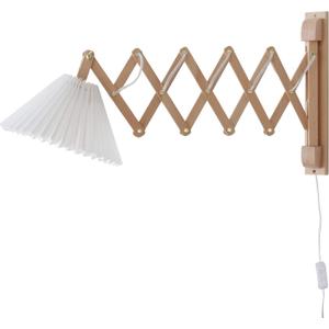 Plug in Mounted Wall Sconce, Swing Arm Wall Lamp for Bedroom, Living Room, Bedside Reading Light Fixtures with On/Off Switch,E26 Bulb Excluded (Burlywood)