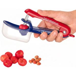 2 x Cherry Pitter - Makmzoon Cherries Pitter Tool | Stainless Steel Rods with Hand-held Push Design, Save Time & Space for Making Cherry Jam with Lock Design