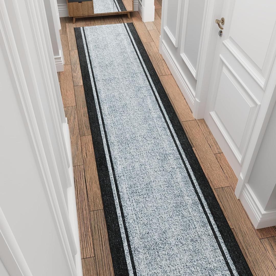 Ottomanson 3x12 Hallway Washable Runner Rug – Non-Slip Indoor Entryway Rug