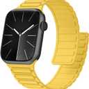Magnetic Silicone Watch Band Compatible with Apple Watch 44mm 45mm 49mm 46mm 42mm 41mm 40mm 38mm bands Women Men, Soft Sport Strap for iWatch Series11 10 9 8 7 6 5 4,ULTRA3 2,SE3 2 1