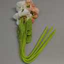 6pcs Artificial Poppy Flowers Spring Flowers Real Touch Flowers Silk Fake Poppy Flowers with Stems Faux Poppy for Home Table Centerpieces Floral Arrangement Wedding Bouquet Mixed Decoration (Pink-white)