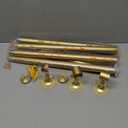 YaFex Heavy Duty Curtain Rods 32-90 Inch, 1 Inch Adjustable Gold Curtain Rod for Windows, Long Window Treatment Rods with Aluminium Finials, Easy Installation