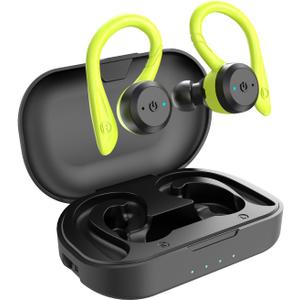 Bluetooth Headphones Wireless Earbuds 40+ Hrs Playtime Clear Sound Quality IPX7 Waterproof Built-in Mic in/Over-Ear Earphones Bluetooth Earbud 5.3 Perfect for Sports and Daily Use Green