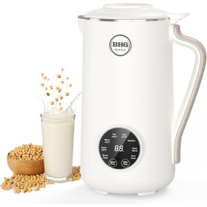 40oz Nut Milk Maker Machine - Multi-Functional Automatic Almond with 10 Blades, Plant-Based, Oat, Soy, and Dairy Free Beverages 12 Hours Timer/Auto-clean/Room Temp/Keep Warm/Boil, White
