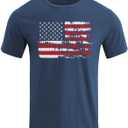 H HYFOL Men's Graphic T-Shirts USA Flag Cotton Short Sleeve American Patriotic Crewneck Casual Regular Tee Shirts (Blue, XXL)